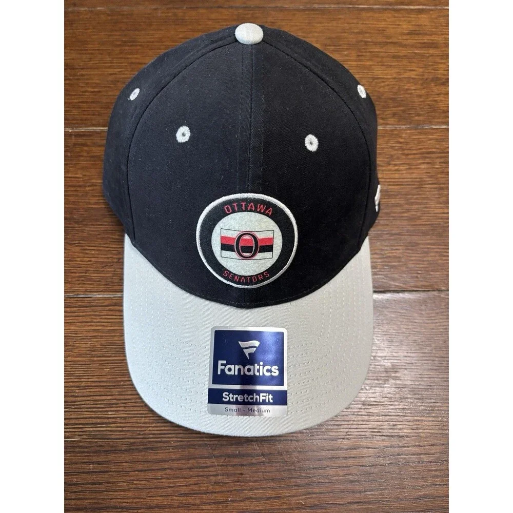 Ottawa Senators Fanatics Stretch Fit Navy Hat Small Medium S/M NWT NHL Hockey